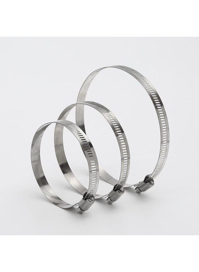 Generic All Steel 201 Stainless Steel Throat Hoop American Clamp Hoop Pipe Clip Pipe Clip Clip Buckle Tie-Specification Model:Dark Gray φ251-273 Width 12mm  - Image 5