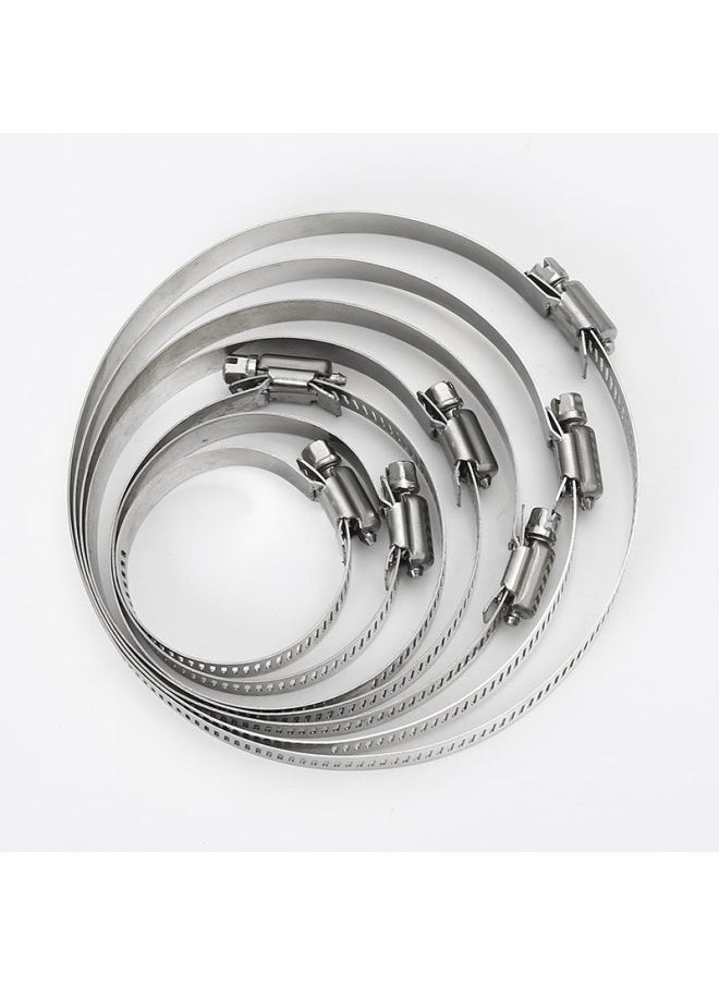 Generic All Steel 201 Stainless Steel Throat Hoop American Clamp Hoop Pipe Clip Pipe Clip Clip Buckle Tie-Specification Model:Dark Gray φ251-273 Width 12mm  - Image 3