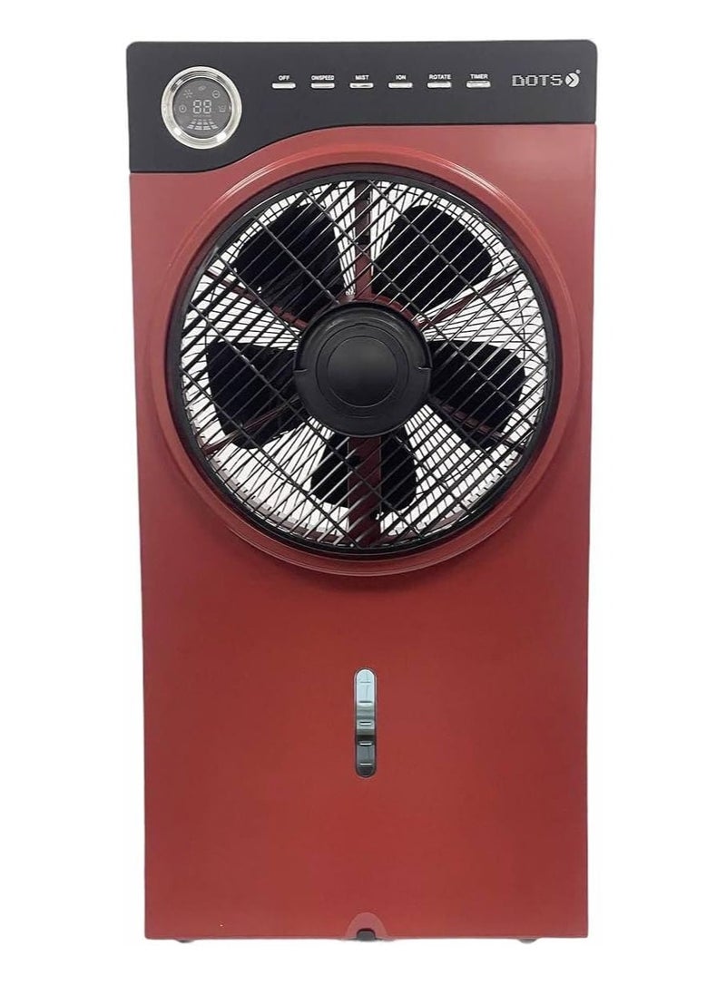 DOTS - Dots Misting Fan, 3 Speeds With Humidifier 90W, TFM-R01, Red - Image 1