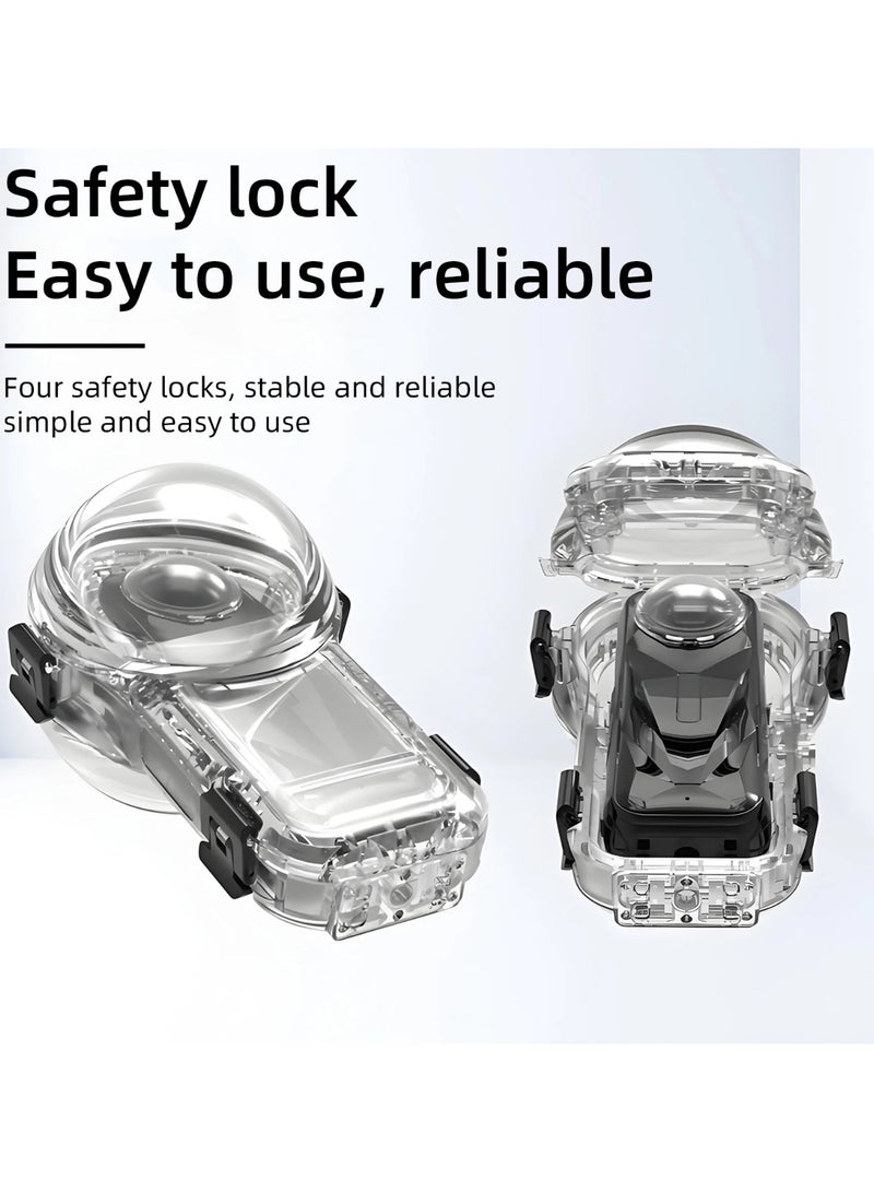 Magnetic Invisible Dive Housing Case for Insta360 X5 Abrasion and Scratch Resistant 360 degree Full Invisibility Waterproof to a Depth of 60 Meters for Insta 360 X5 Accessories - Image 3