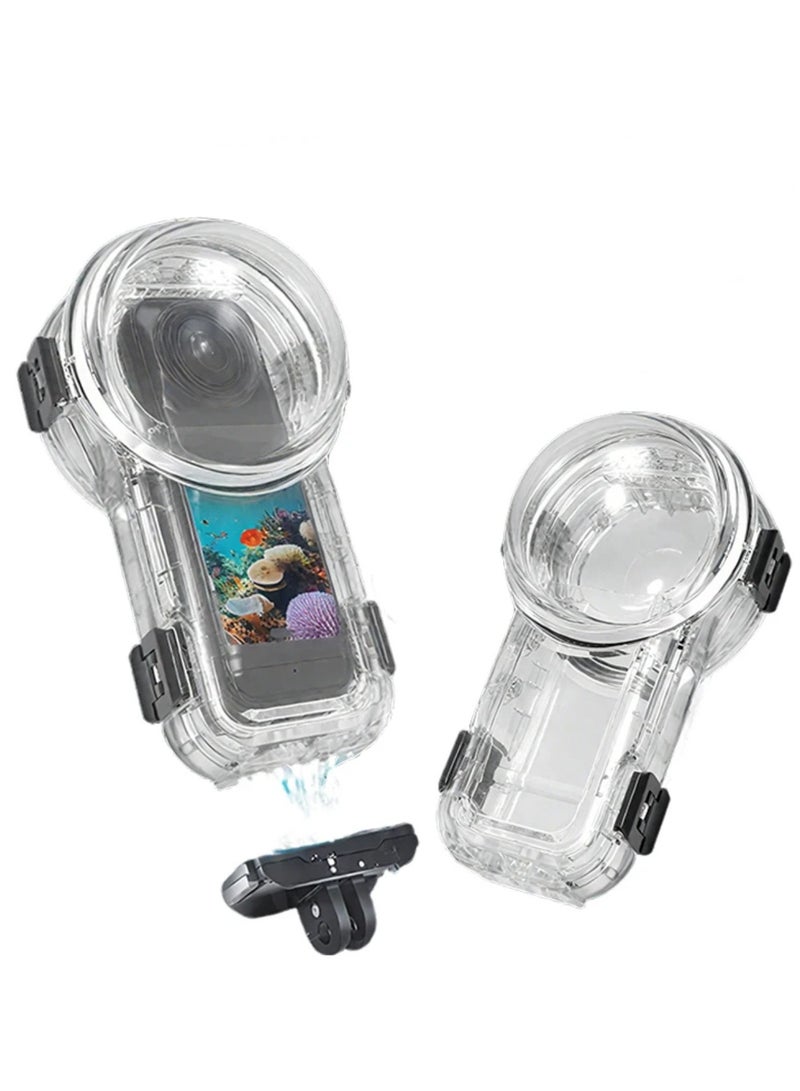 Magnetic Invisible Dive Housing Case for Insta360 X5 Abrasion and Scratch Resistant 360 degree Full Invisibility Waterproof to a Depth of 60 Meters for Insta 360 X5 Accessories - Image 1