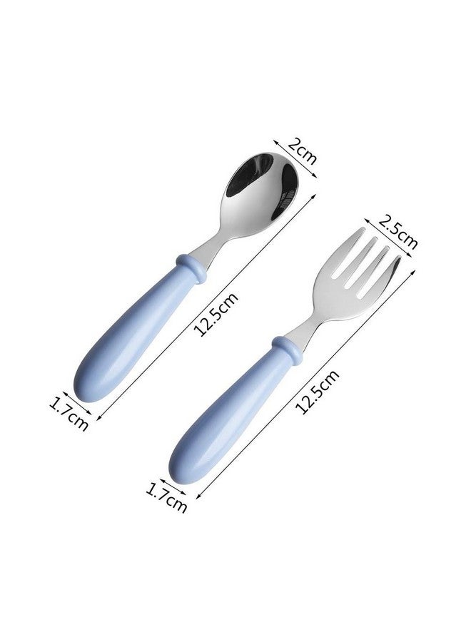 Pengxiaomei 4 Pcs Toddler Utensils, Toddler Forks and Spoons,stainless Steel Baby Utensils Baby Silverware Set with Storage Box for Safe Dining - Image 3