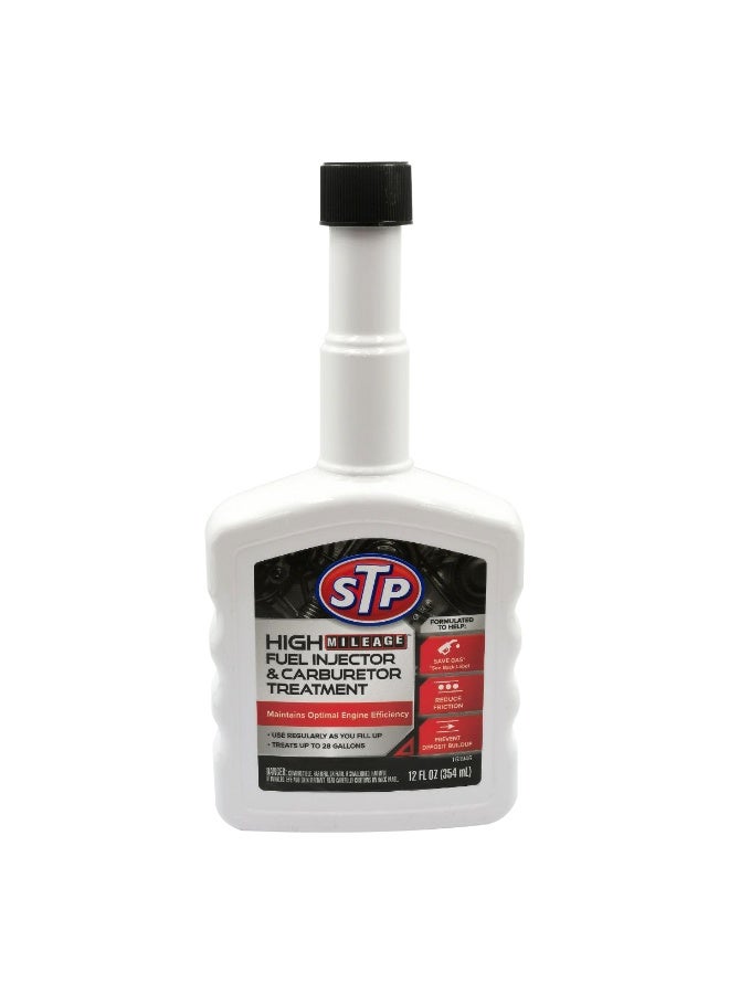 STP High Mileage Fuel Injector & Carburetor Treatment 354ML – Engine Cleaner, Fuel System Additive for Cars & Bikes, Improves Mileage, Reduces Deposits & Friction - Image 2