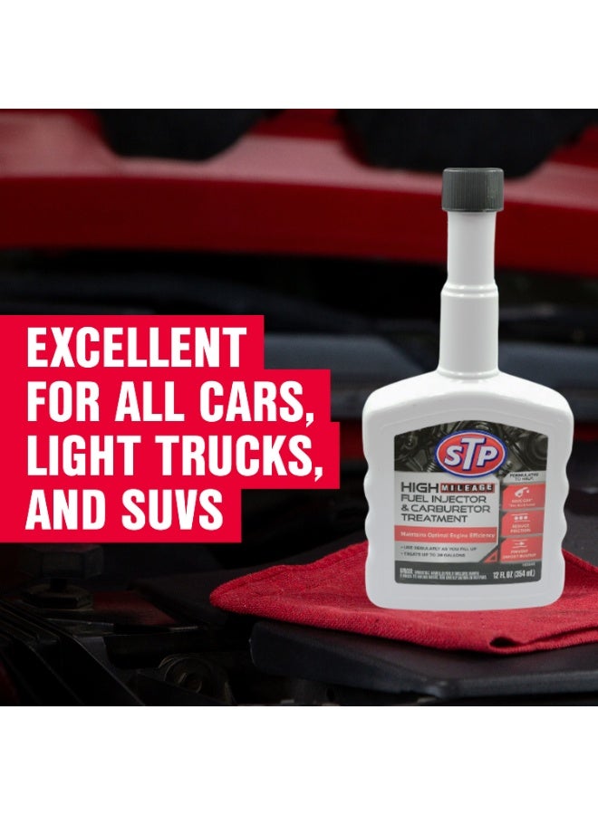 STP High Mileage Fuel Injector & Carburetor Treatment 354ML – Engine Cleaner, Fuel System Additive for Cars & Bikes, Improves Mileage, Reduces Deposits & Friction - Image 5