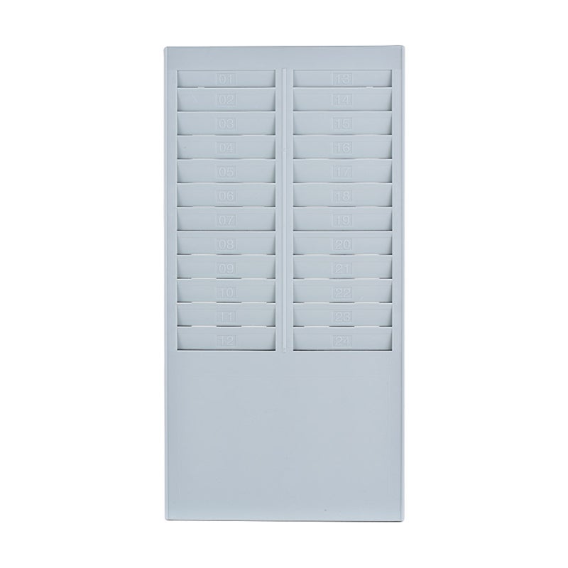 Time Card Rack: 24 Light Green Pvc Pockets - Wall-Mountable Design Time Card Holder for Office Factory Warehouse - Image 1