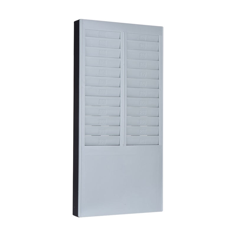 Time Card Rack: 24 Light Green Pvc Pockets - Wall-Mountable Design Time Card Holder for Office Factory Warehouse - Image 3