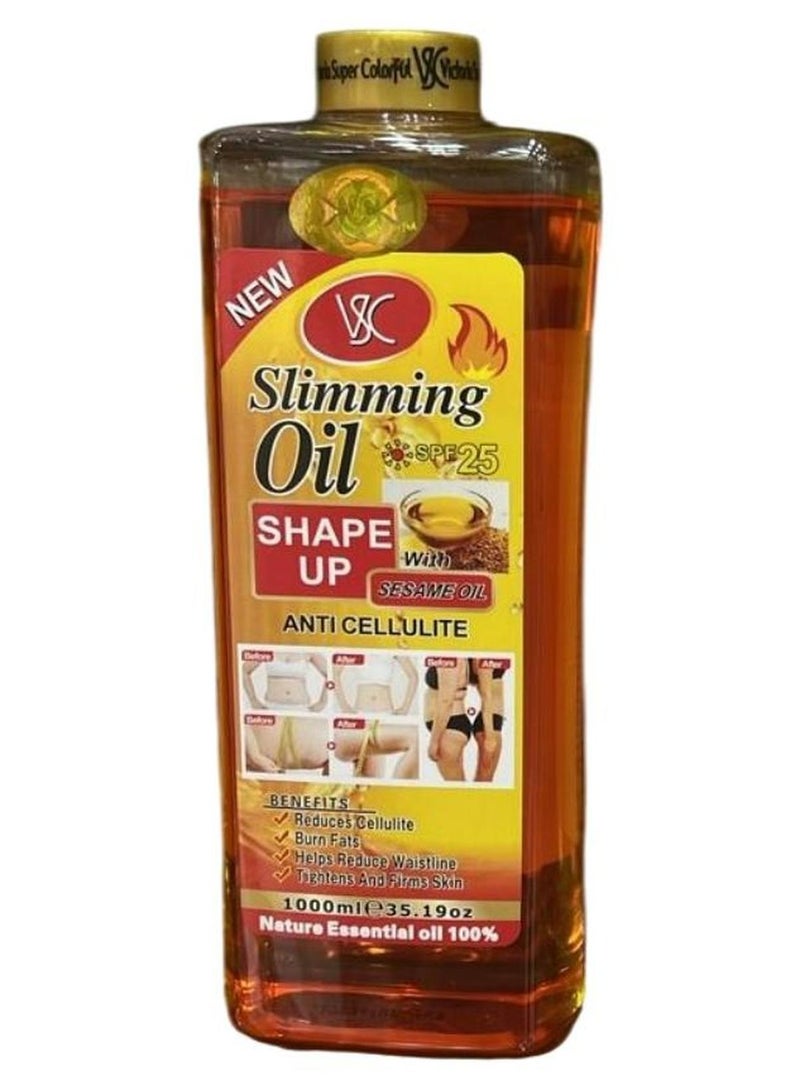 VSC Slimming Oil Shape Up With Sesame Oil Anti Cellulite Nature Essential Oil 1000 ML
