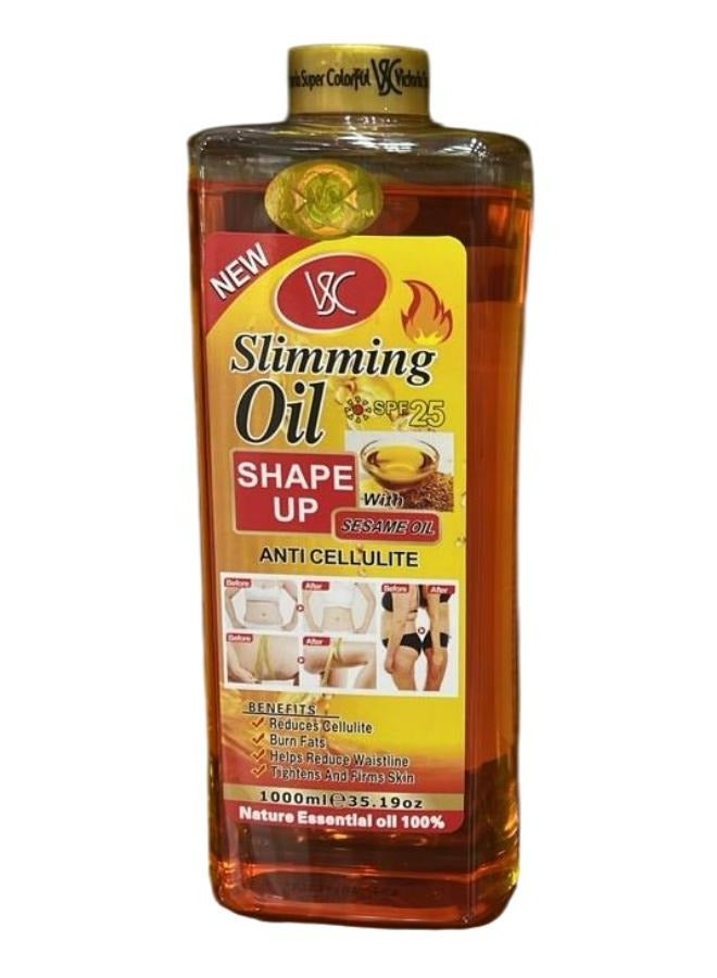 VSC Slimming Oil Shape Up With Sesame Oil Anti Cellulite Nature Essential Oil 1000 ML