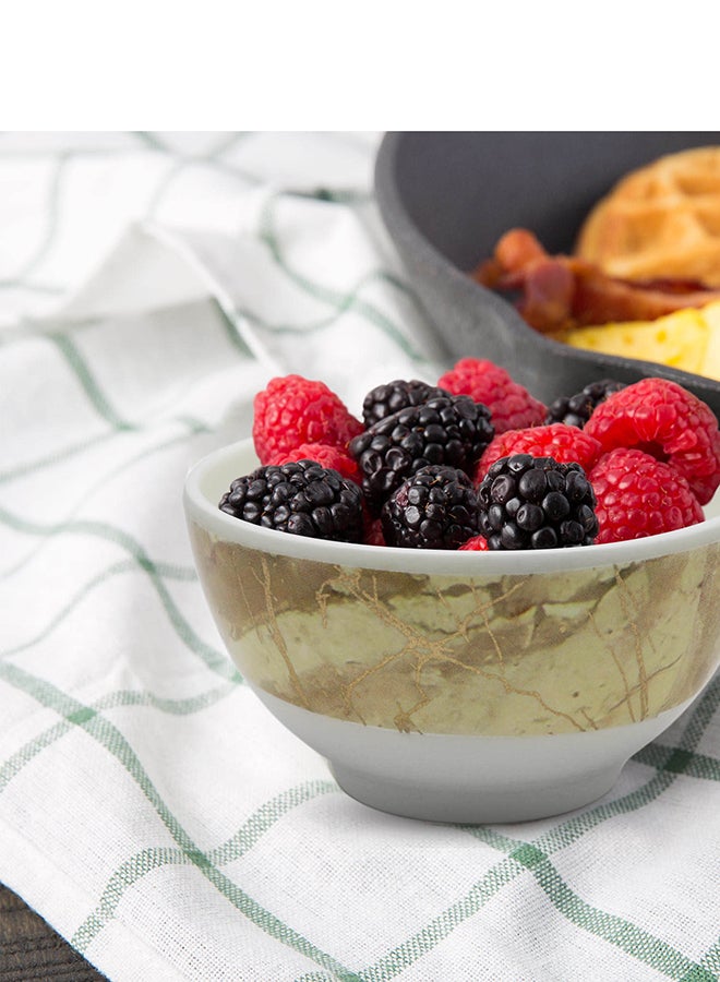 RK وعاء ميلامين بيج ثابت باللون الذهبي 3.5 بوصة - Image 4