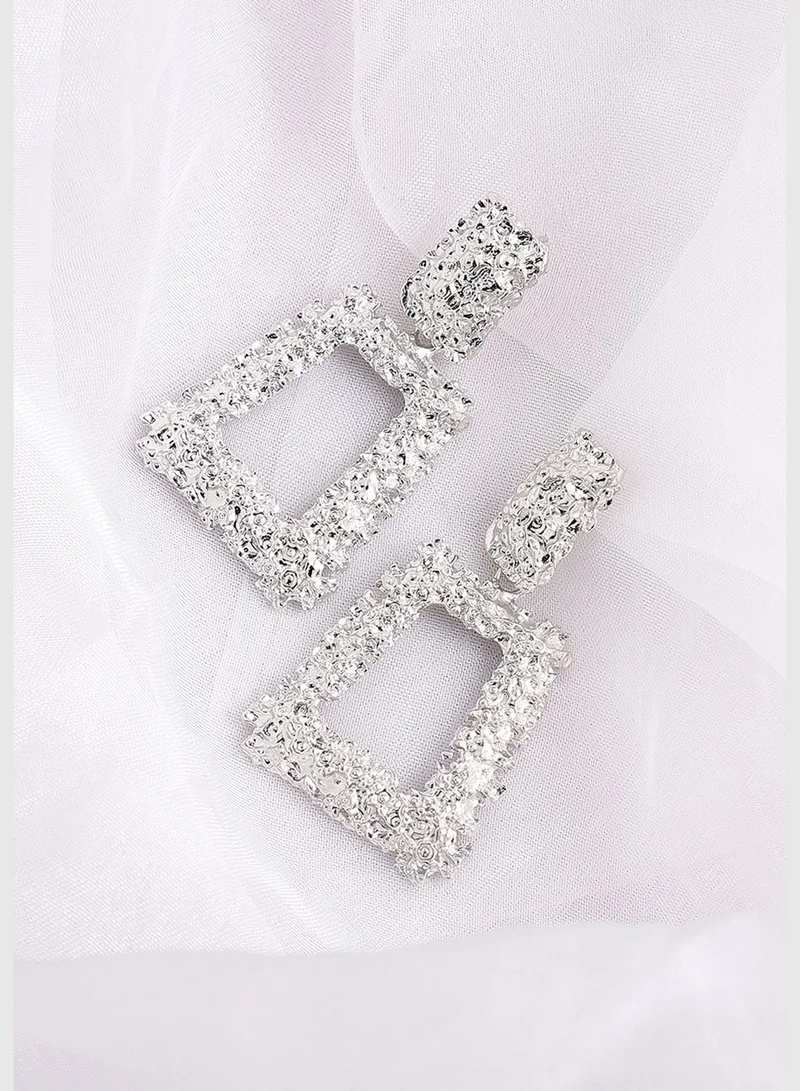 SOHI Silver Plated Party Designer Drop Earring For Women