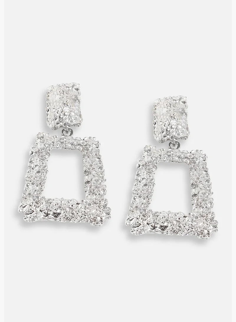 SOHI Silver Plated Party Designer Drop Earring For Women