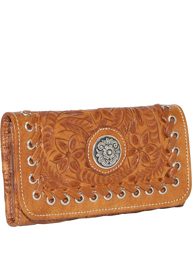 American West Harvest Moon Trifold Wallet (Antique Brown) - Image 1