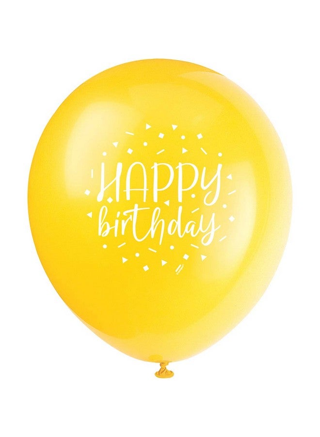 Unique بالونات حفلة عيد الميلاد من اللاتكس 12 بوصة بألوان متنوعة 8 قطع - Image 5