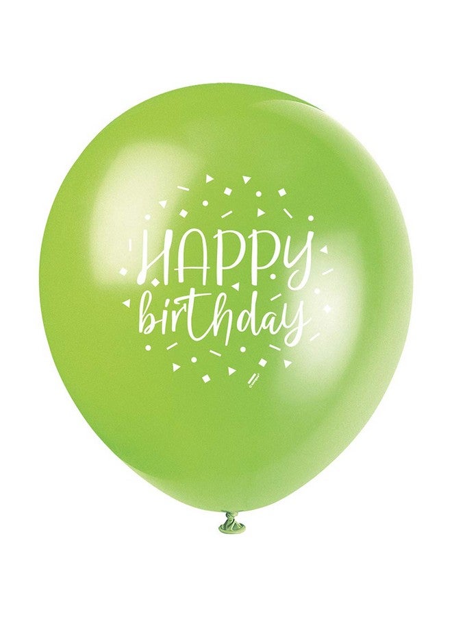 Unique بالونات حفلة عيد الميلاد من اللاتكس 12 بوصة بألوان متنوعة 8 قطع - Image 3