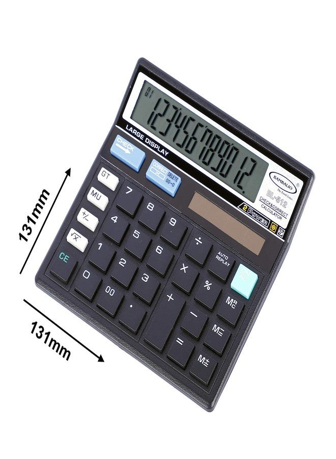 Bambalio BL-512B 12 Digit Large Display 112 Steps Check & Correct Electronic Calculator, 3 Years warranty - Image 2