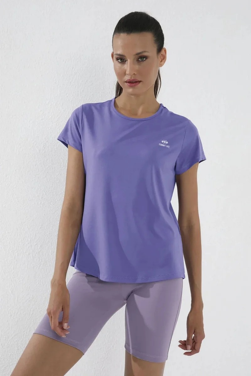 Tommylife TOMMY Women's Solid Short-Sleeve Crew Neck T-Shirt