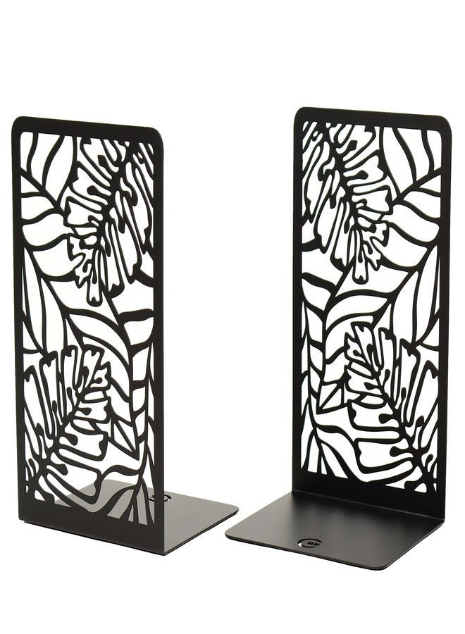 CNK Premium Metal Book Ends - Heavy Duty Book Stoppers for Home Office - Black - Image 1