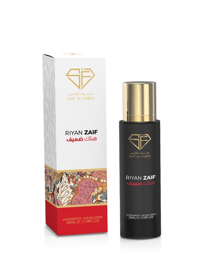 SAIF AL FARES Saif Al Fares Riyan Zaif Non Alcoholic Perfume Natural Spray 35ml - Image 1