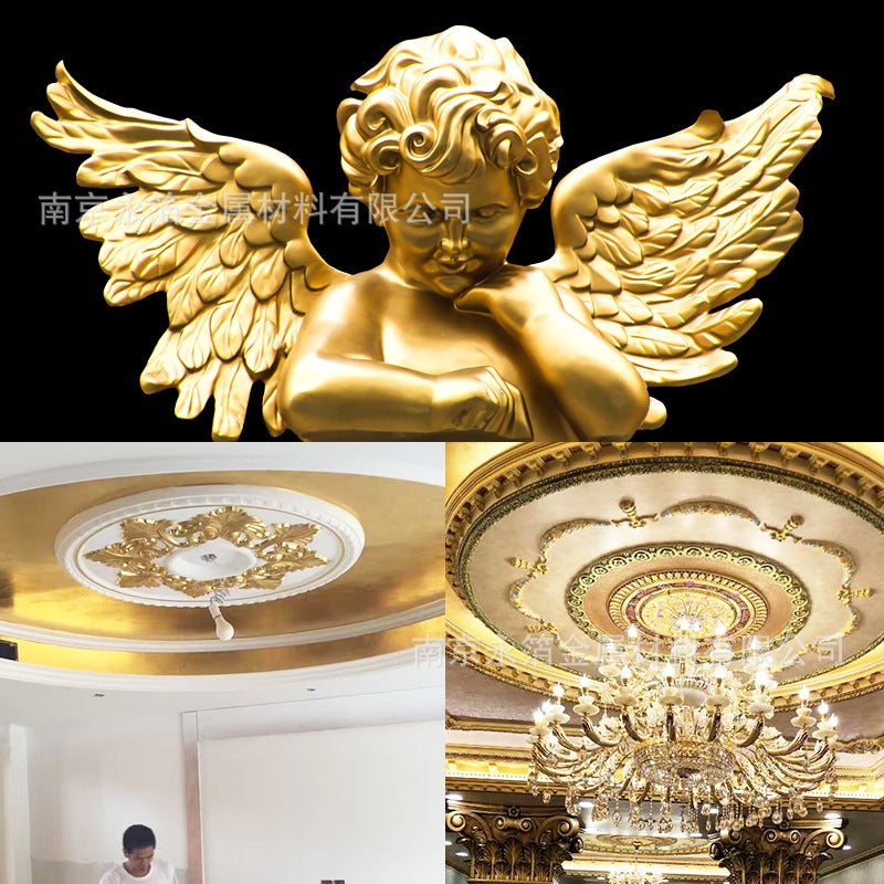 Nanjing Yongye Gold Foil Supply Flat Sticking Hand Grasp Furniture Copper Foil Aluminum Foil Decoration Painting Imitation Gold Foil Gold Foil Paper - Image 4
