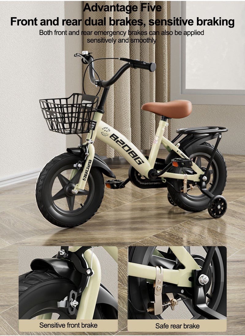 Sharpdo - 18 Inch Bicycle for Kids, with Training Wheels and Basket, For 3-10 Years Boys and Girls - Image 1
