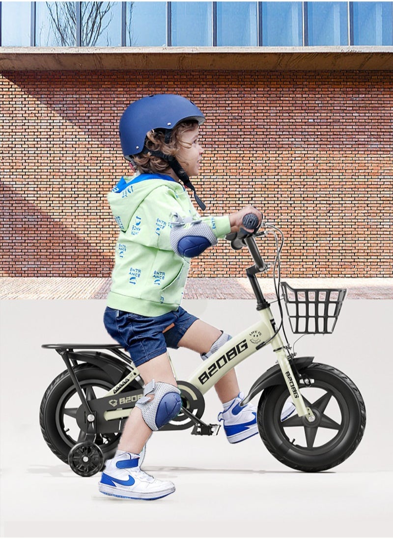 Sharpdo - 18 Inch Bicycle for Kids, with Training Wheels and Basket, For 3-10 Years Boys and Girls - Image 1