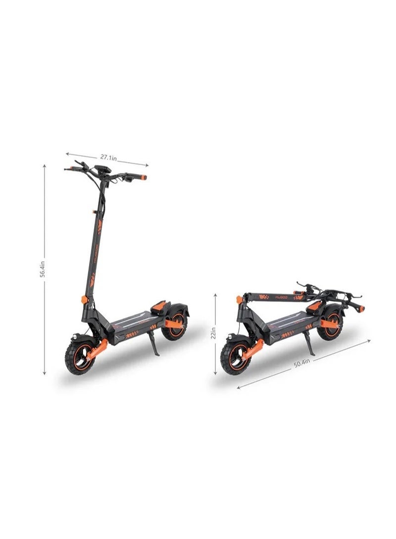 Kugoo F3 Plus Electric Scooter 1000W Motor, Max Speed 50 km/h, 10″ Tubeless Off-Road Tires, 48V 20.8Ah Battery, Up to 80 km Range, Dual Suspension, E-ABS & Dual Disc Brakes, NFC + App-Connected Smart Lock, Foldable Portable Commuter E-Scooter for Adults, 30 kg Aluminum Frame, 130 kg Load - Image 2