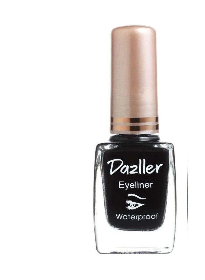 دازلير محدد عيون سائل دازلر مقاوم للماء، 19 مل، أسود + أخضر، مقاوم للتلطخ، مطفي، سهل الاستخدام بمسحة واحدة، يدوم طويلاً، غني بالألوان، خفيف الوزن، سريع الجفاف - Image 2