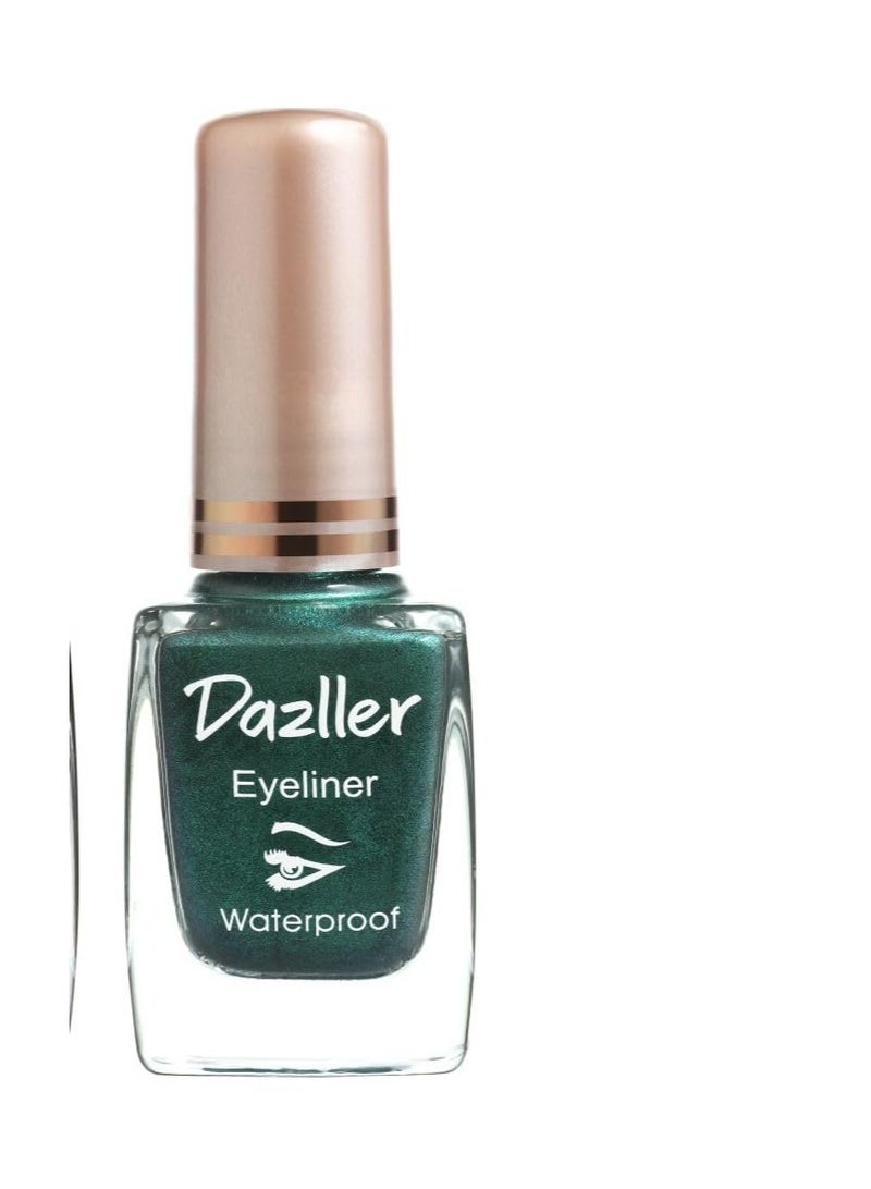 دازلير محدد عيون سائل دازلر مقاوم للماء، 19 مل، أسود + أخضر، مقاوم للتلطخ، مطفي، سهل الاستخدام بمسحة واحدة، يدوم طويلاً، غني بالألوان، خفيف الوزن، سريع الجفاف - Image 3