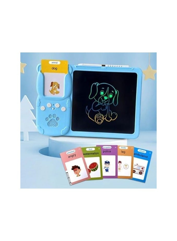 Electronic board with Bilingual Arabic-English Flashcards with sound for Children – Light Blue Color - Image 1