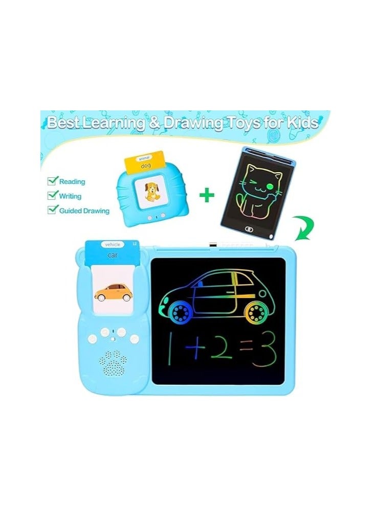 Electronic board with Bilingual Arabic-English Flashcards with sound for Children – Light Blue Color - Image 2