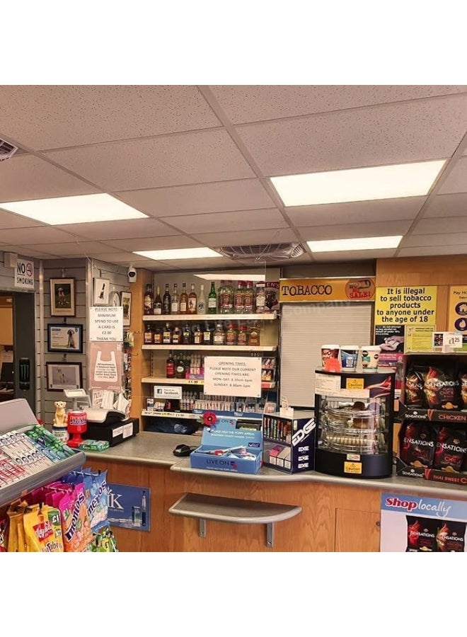 melfi 60x60 ضوء بانل LED مسطح 50 واط – تركيبات سقف مضاءة من الحواف، خالية من الوميض، لا تحتوي على ضوء UV أو أزرق – ضوء سقف معلق 85-265 فولت للاستخدام الداخلي المنزلي والتجاري (2700K أبيض دافئ) - Image 4