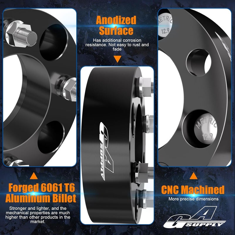 GAsupply فواصل العجلات GAsupply ATV 4x110 - محولات فاصل العجلة بسمك 1.5 بوصة مع ثقب محور 74 مم ومسامير 10×1.25، عبوة 2 - Image 3