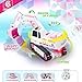 Hylukon Pink RC Excavator 6 Channel 24Ghz RC Construction Vehicle Toy 124Scale 360 Rotation Excavator Toy with Light Music DIY Stickers Birthday Gift for Teen - Image 4