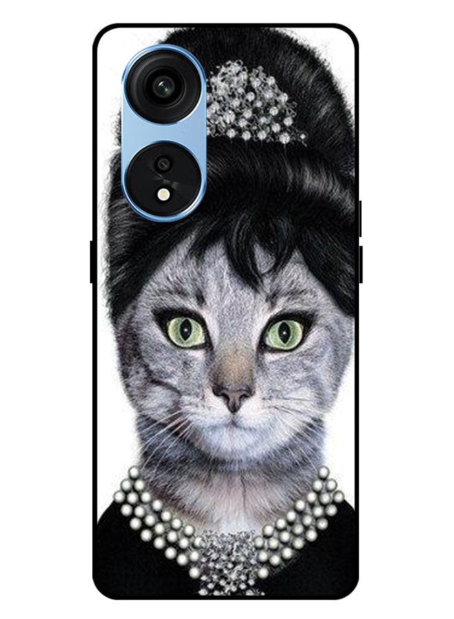 EYE CATCH Printed Protective Case Cover For Oppo A1 PRO -  Audrey Hepburn Cat - Image 1