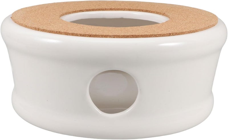 Fine polished finish Ceramic Tea Warmer Base for Teapot, Round Teapot Warmer with Candle Heater, Portable Universal Tea Light Heater for Home and Outdoor Use Multi-purpose - Image 1