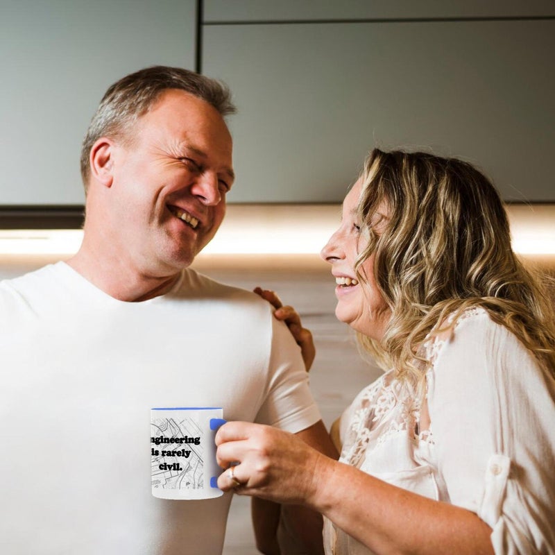 3dRose Engineering is Rarely Civil Mug, 11 oz, Blue - Image 4