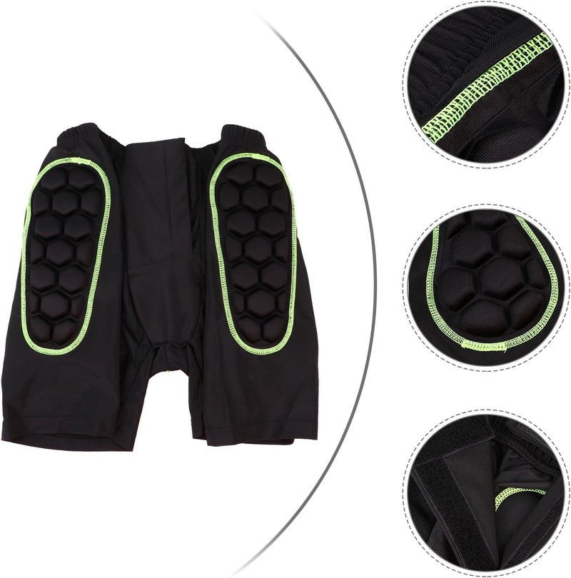 SUPVOX Men’s Padded Downhill Shorts 3D Protection Anti-Impact Cycling Snowboarding Gear XXL Green - Image 5