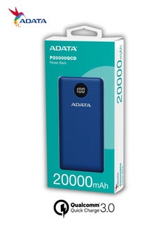 ADATA Power Bank P20000QCD | 20,000 mAh | Fast Charging Qualcomm QC 3.0 USB Type-C and Type-A | Compatible with iPhone, Samsung, iPad, and More 18 watt | Blue  - Image 2