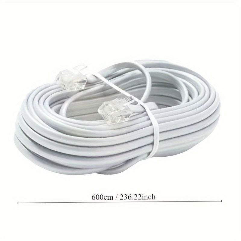 RJ11 Telephone Internet Cable 787.4 Inch Plug And Play Single Line For Home Office - Image 2