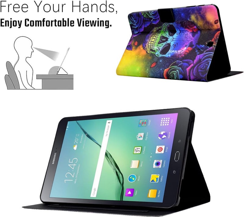 LSPCASA غلاف واقي لـ Samsung Galaxy Tab S2 مقاس 9.7 بوصة مع حامل وقشرة - عظم - Image 2