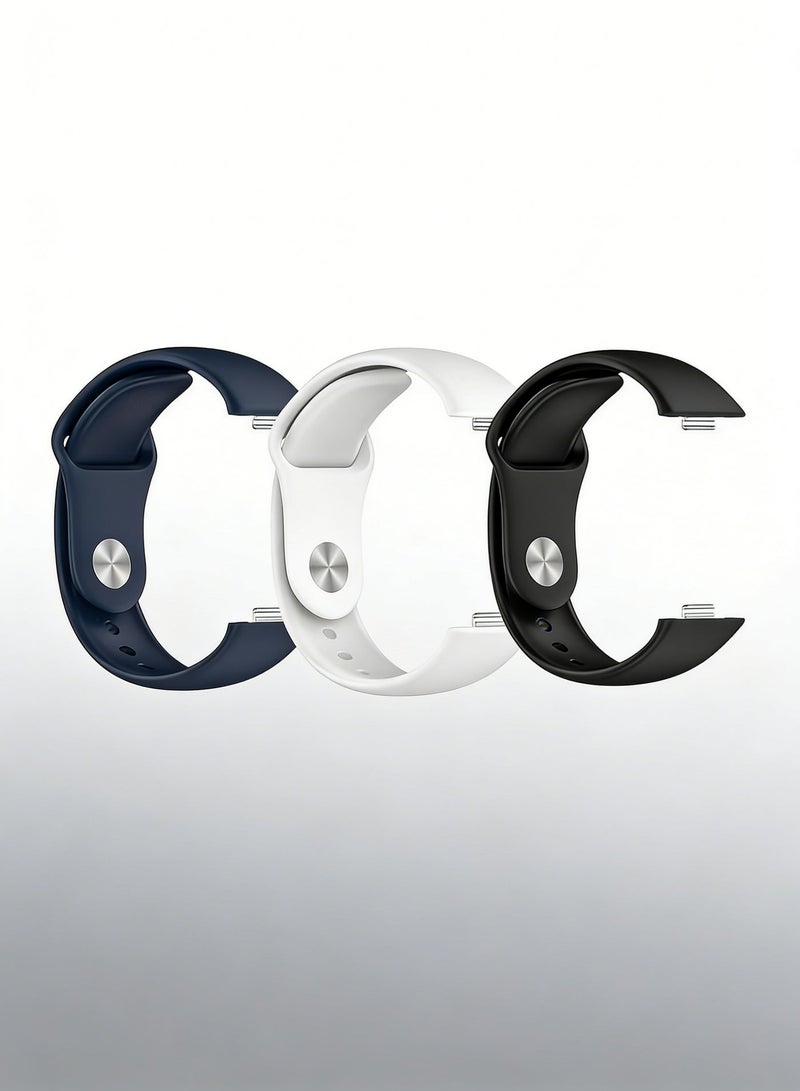 3PCS compatible with Huawei Watch Fit 3 reverse buckle silicone strap/buckle strap - Image 1
