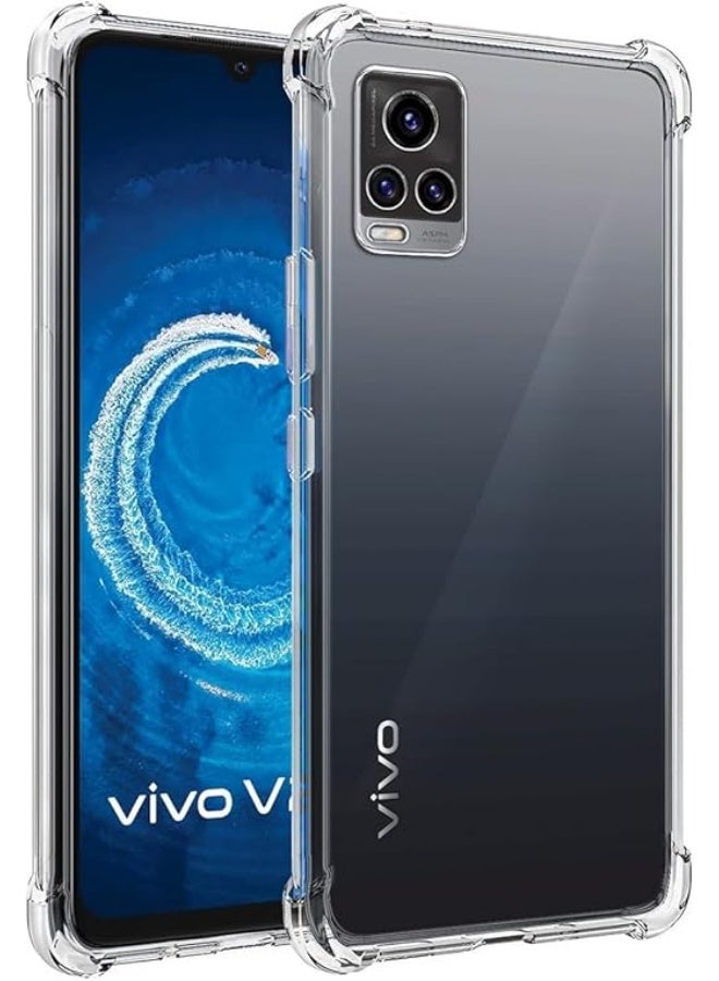 Case Compatible with Vivo V21e_V20_ Y73, Soft TPU Silicone Case with Shockproof Corners, Clear Case Flexible Anti-Scratch Slim Protective Cover - Image 1