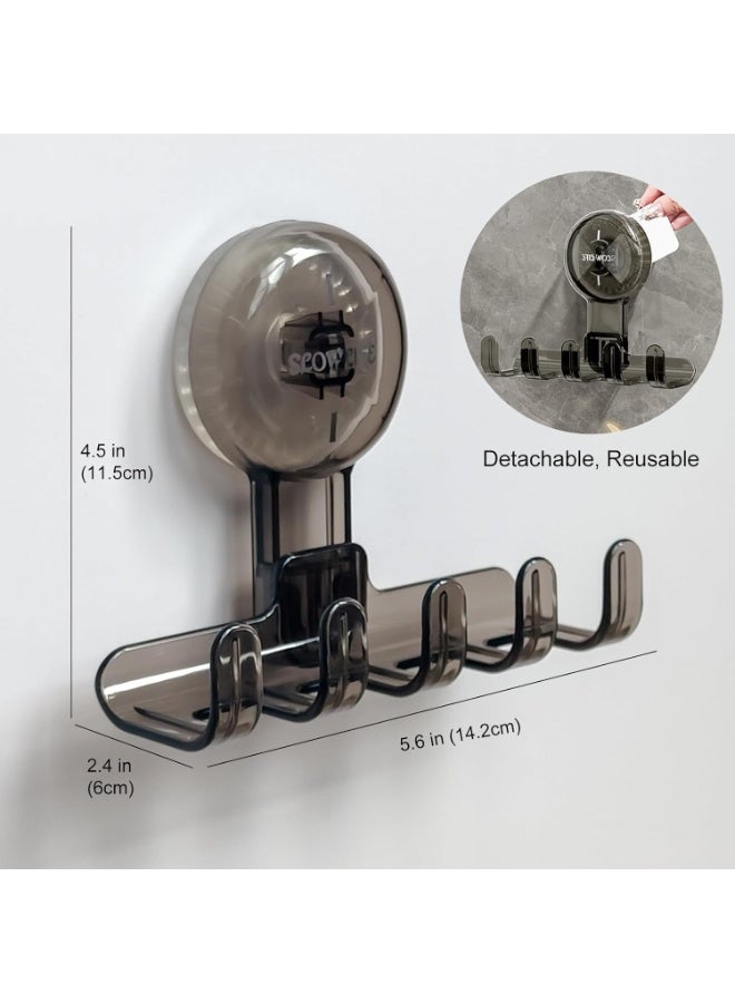 2-Pack Suction Cup Hooks for Shower Razor Holder for Wall Strong Suction Hooks for Loofah Towels Bathroom Suction Cup Hook for Glass, Tiles, and Smooth Surfaces Shower Accessories| Renter Friendly - Image 3