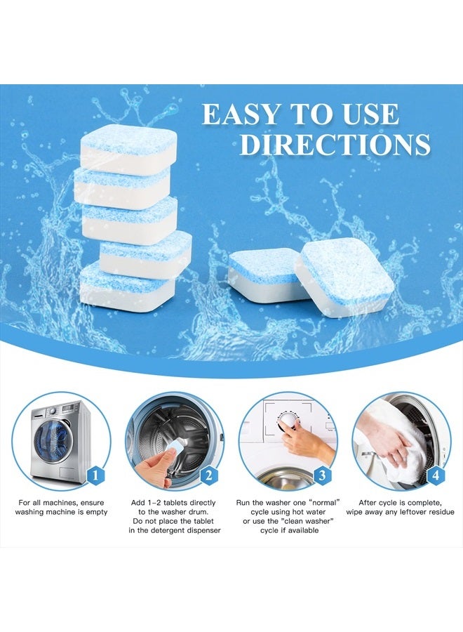 ORTUBE 48 Pack Washing Machine Cleaner - Deep Cleaning Formula Tablets for Front and Top Loader Washer Machines - Image 4