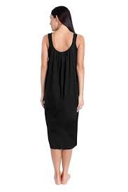 Garmend Cotton Full Length Long Camisole for Women - Long Innerwear Petticoat - Plus Size Nighty - Kurti Slip - Suit Slip - Black Color - Image 3
