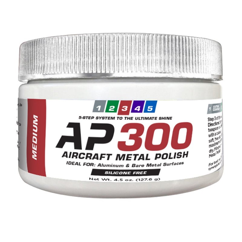 Rolite AP300 تلميع معادن الطائرات (4.5 أونصة) - متوسط - لأسطح ألمنيوم الطائرات والمعادن العارية، وأعمال التلميع اللامعة، والحواف الأمامية - يلبي متطلبات بوينغ وإيرباص - تناثر ضئيل - رائحة خفيفة - Image 1
