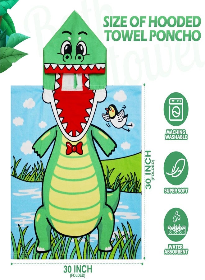 Chumia 3 Pack Kids Hooded Beach Poncho Towels Toddler Swim Pool Bath Towels with Hood Thicker Cotton Absorbent Cover up for Boys Girls Baby(59 x 30 Inch,Spaceman, Dinosaur) - Image 2