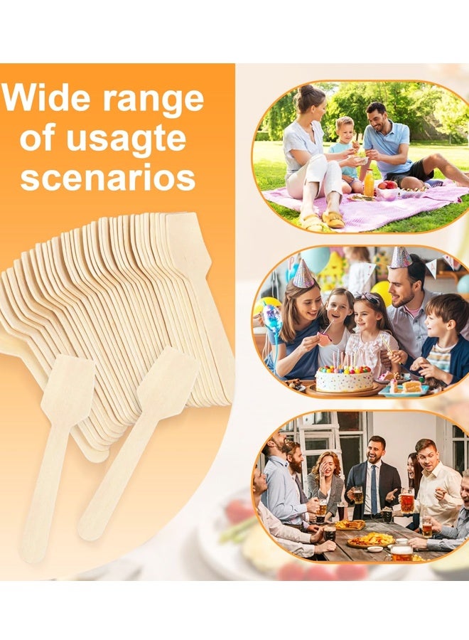 100PCS Biodegradable Birchwood Disposable Mini Tasting Spoons - Image 5