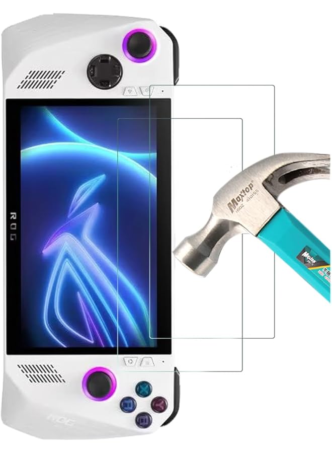 2 Pack Compatible With Asus Rog Ally Screen Protector 7 Inch Tempered Glass For Asus Rog Ally 9H Scratch Resistant Bubble Free Easy To Install