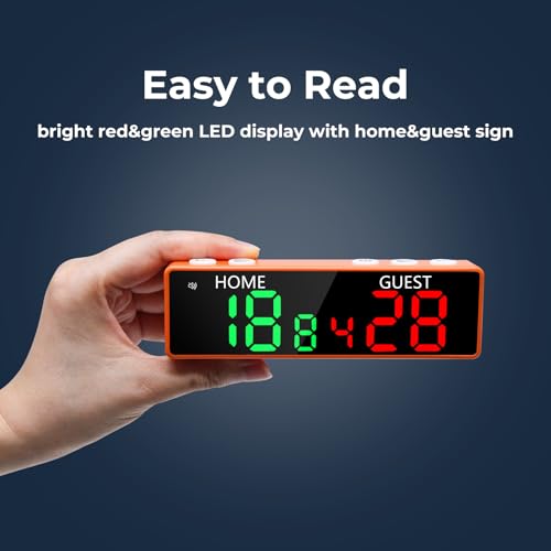 Ousmile Mini Digital Scoreboard Portable Tabletop Scoreboard for Games Wireless Electronic Scoreboard with Buzzer Score Keeper for CornholePickleballBackyard FunGame Night - Image 3
